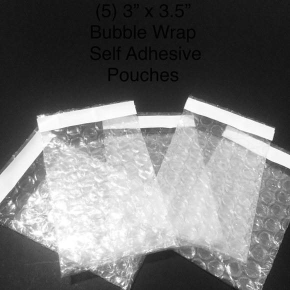 Other - (5) 3” x 3.5” Bubble Wrap Self Adhesive Pouches
